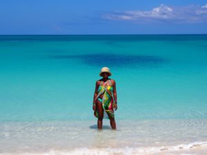 Water colors in the Caribbean.