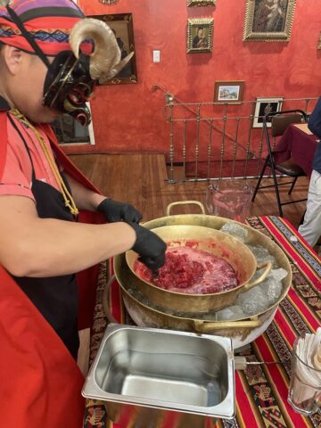 Making sorbet in Quito