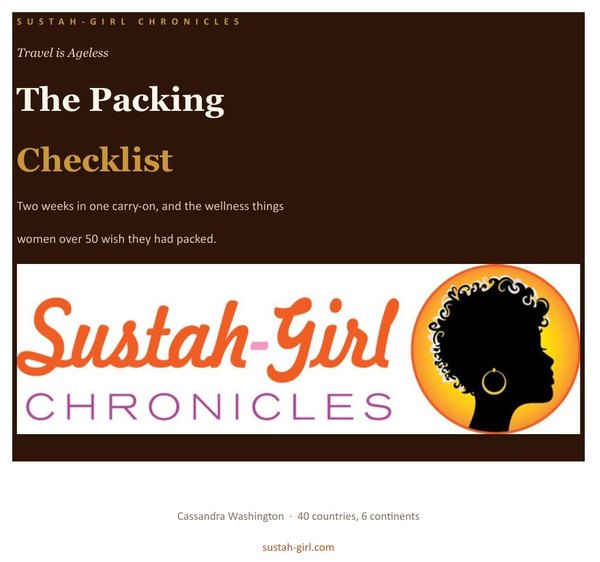 Cover of the Sustah-Girl Chronicles Packing Checklist PDF